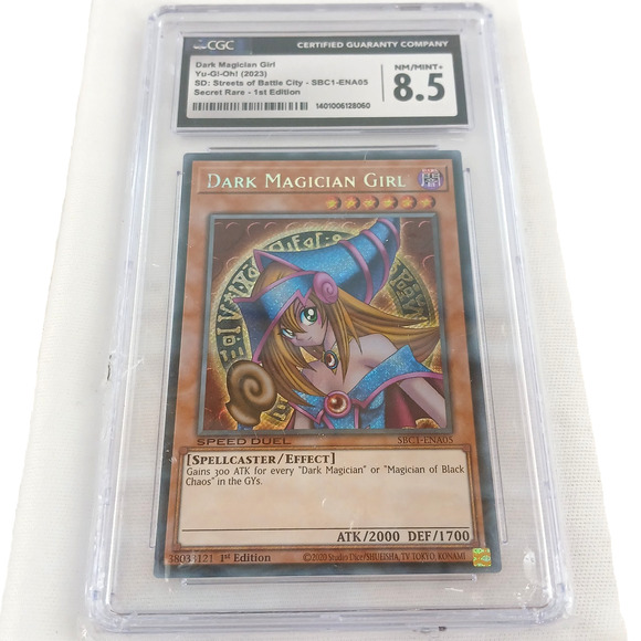 2023 Yu-Gi-Oh! Dark Magician Girl CGC 8.5 NM/Mint+ 1st Ed Secret Rare SBC1-ENA05 - Picture 1 of 2
